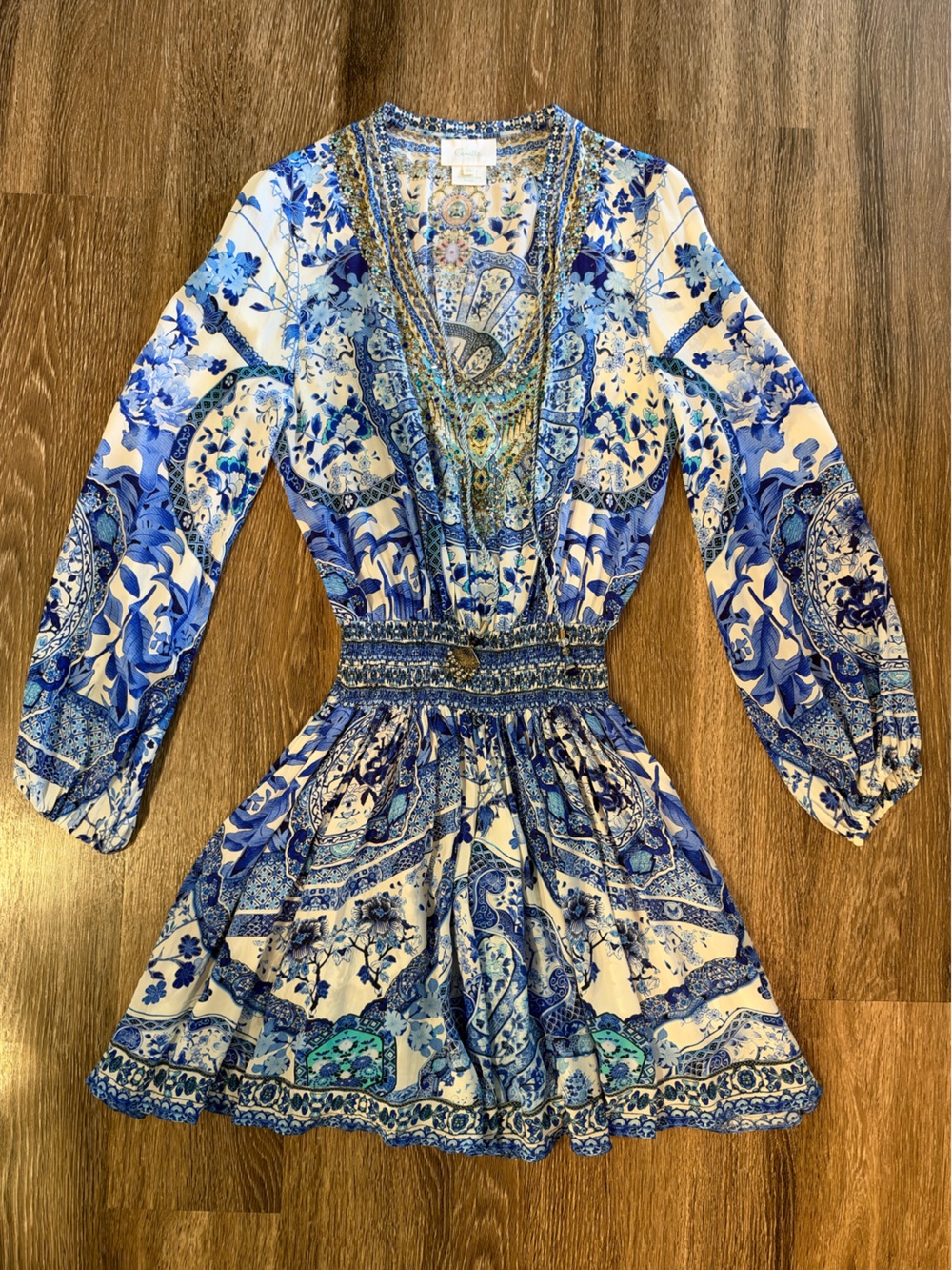 Camilla Shirred Relaxed Short Dress Eternity's Empire Size XS